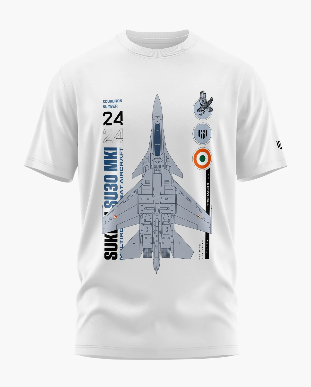 The Hawks Sukhoi SU 30 Signature LuxeSoft Cotton T-Shirt - Image 4